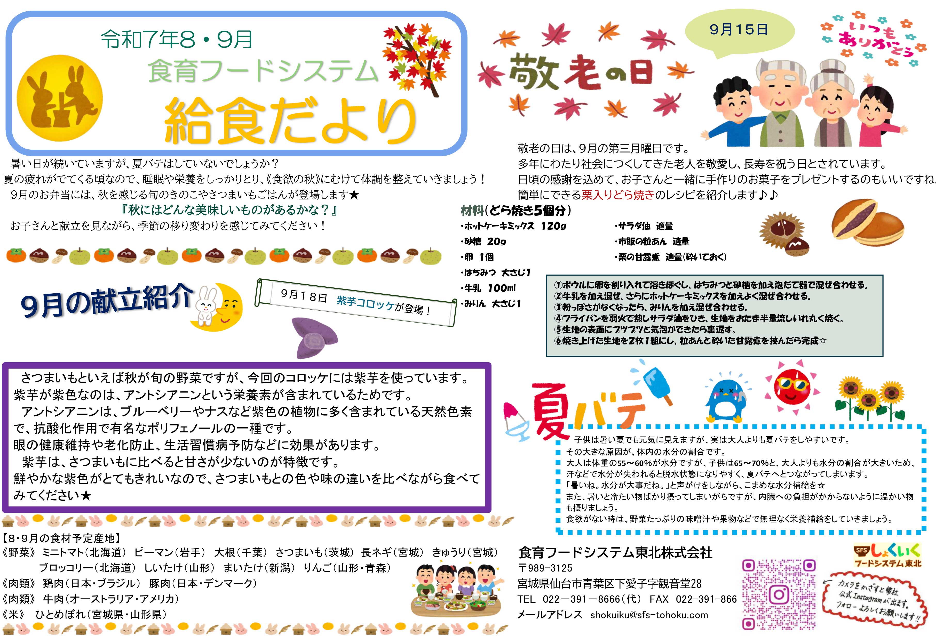 給食だより